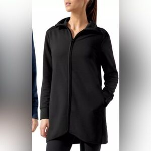 MPG Mondetta Performance Gear OTTOMAN Black Long Ribbed Jacket women's, size XXL